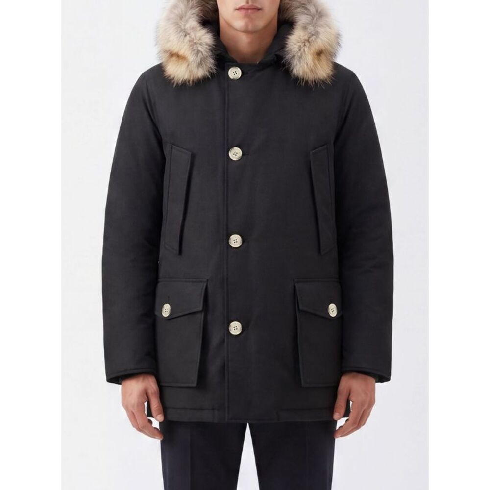 Woolrich Men Woolrich Arctic Technical Fabric Parka With Shearling Hood